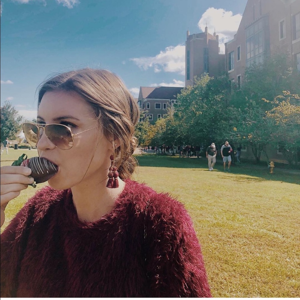 Zara furry garnet shirt!